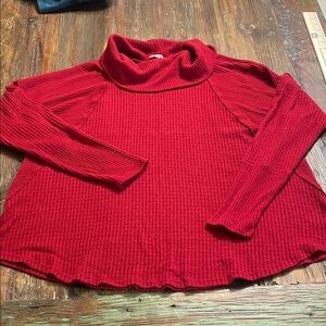 Maurices Rich Red Cowl Neck Sweater